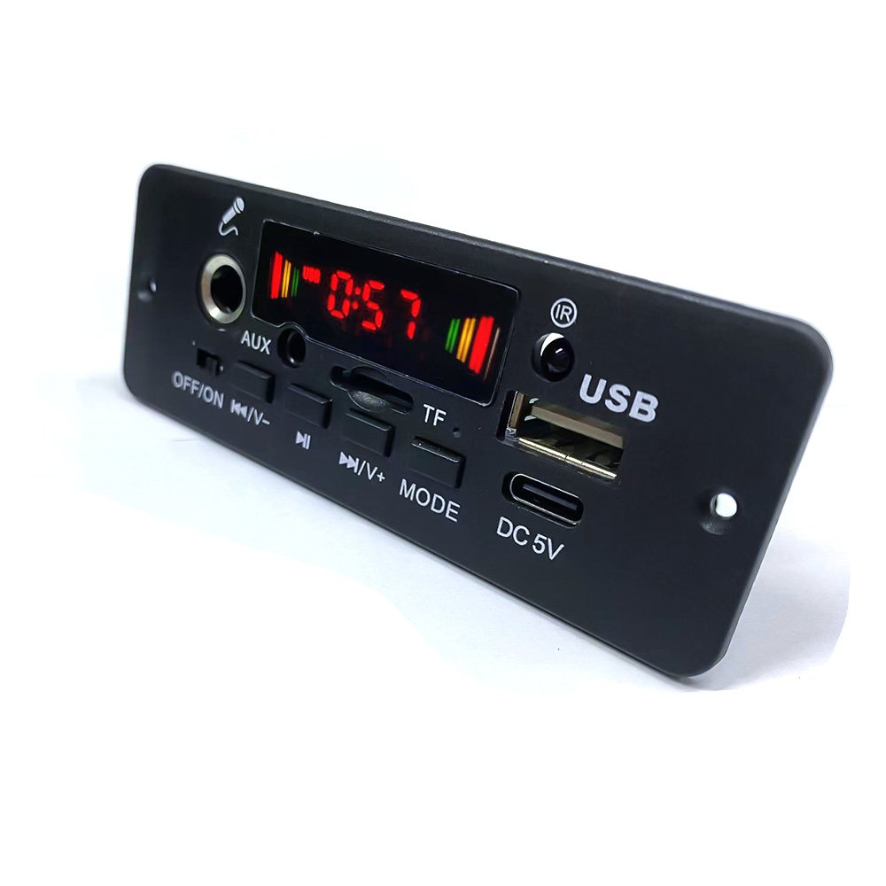 2*5w 3.7/5V Bluetooth MP3 Kit Decoder Board Karaoke Microphone FM Radio USB TF MP3 Music Car Player
