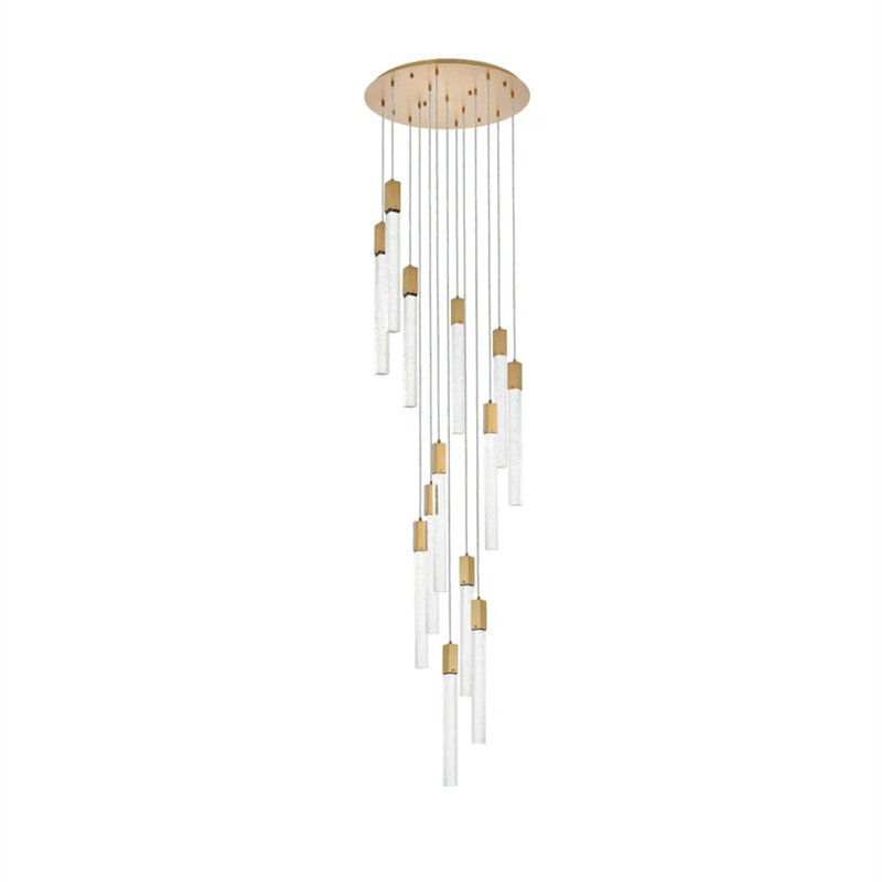 2023 Designer Modern Crystal Pendant Lights Luxury Villa Staircases LED Simple Long Chandelier Decor Lights for Home