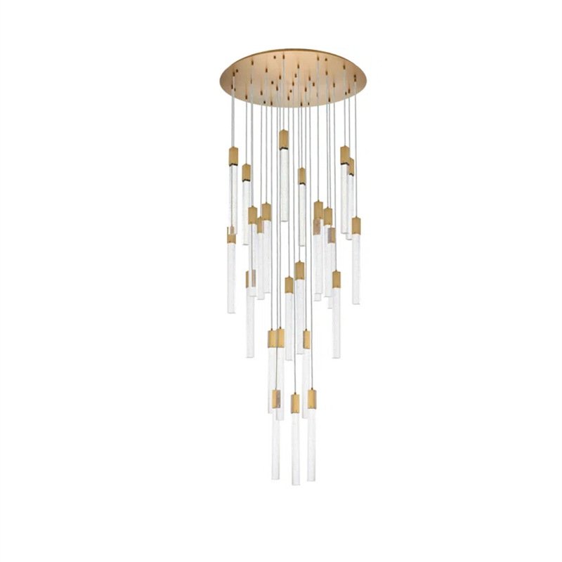 2023 Designer Modern Crystal Pendant Lights Luxury Villa Staircases LED Simple Long Chandelier Decor Lights for Home