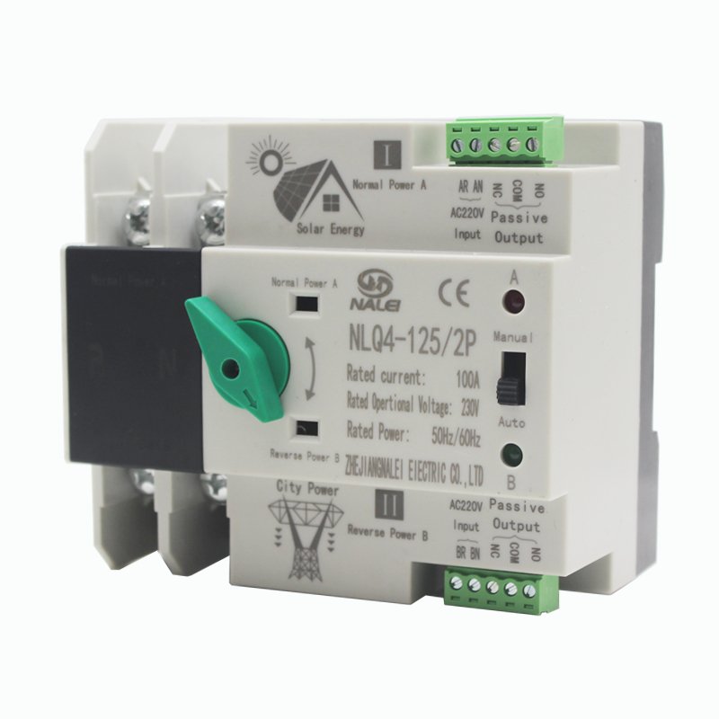 220 Voltage Auto Switches Ats Change Over Protector Changeover Manual Transfer Switch NLQ4-125 Auto Transfer Switch