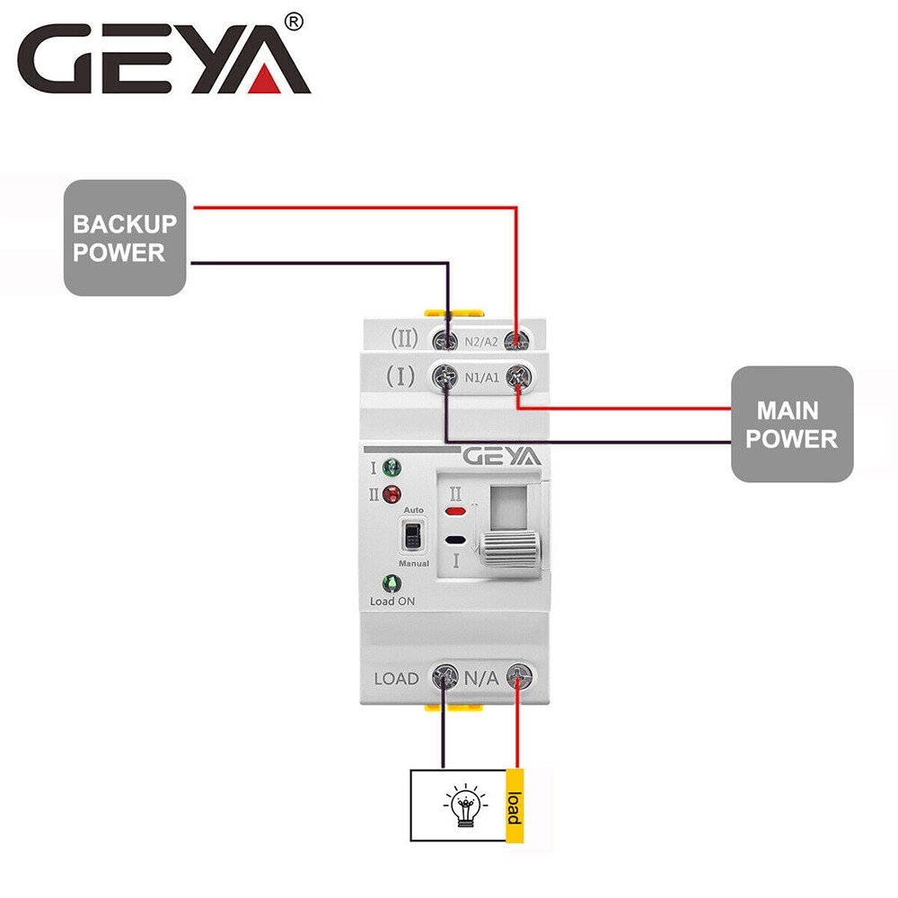 GEYA G2R 60amp Ats Ats Switch Automatic Transfer Ulats Switch Automatic Transfer SwitchingATS Switches 25a-250a for Distribution