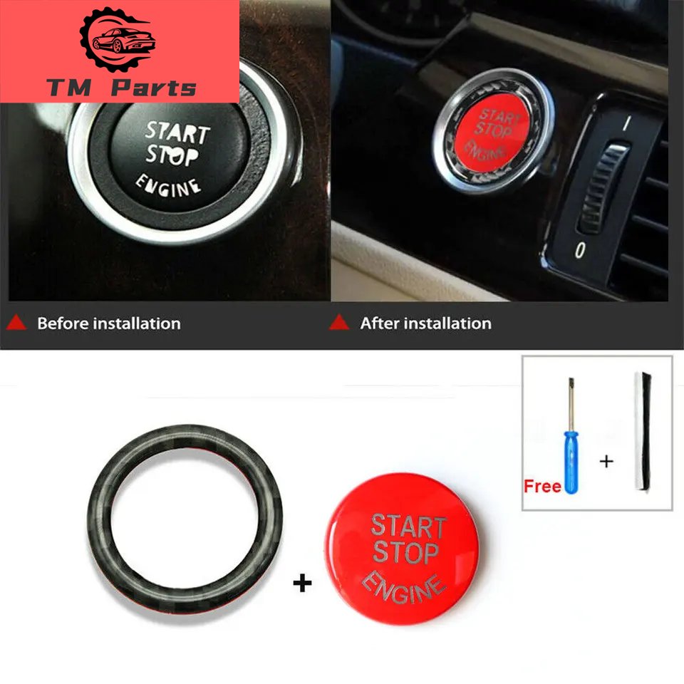 Car Engine Push Start Stop Button Cover Auto Protection Switch Auto Interior One Button Start Button Cover Car Decoration