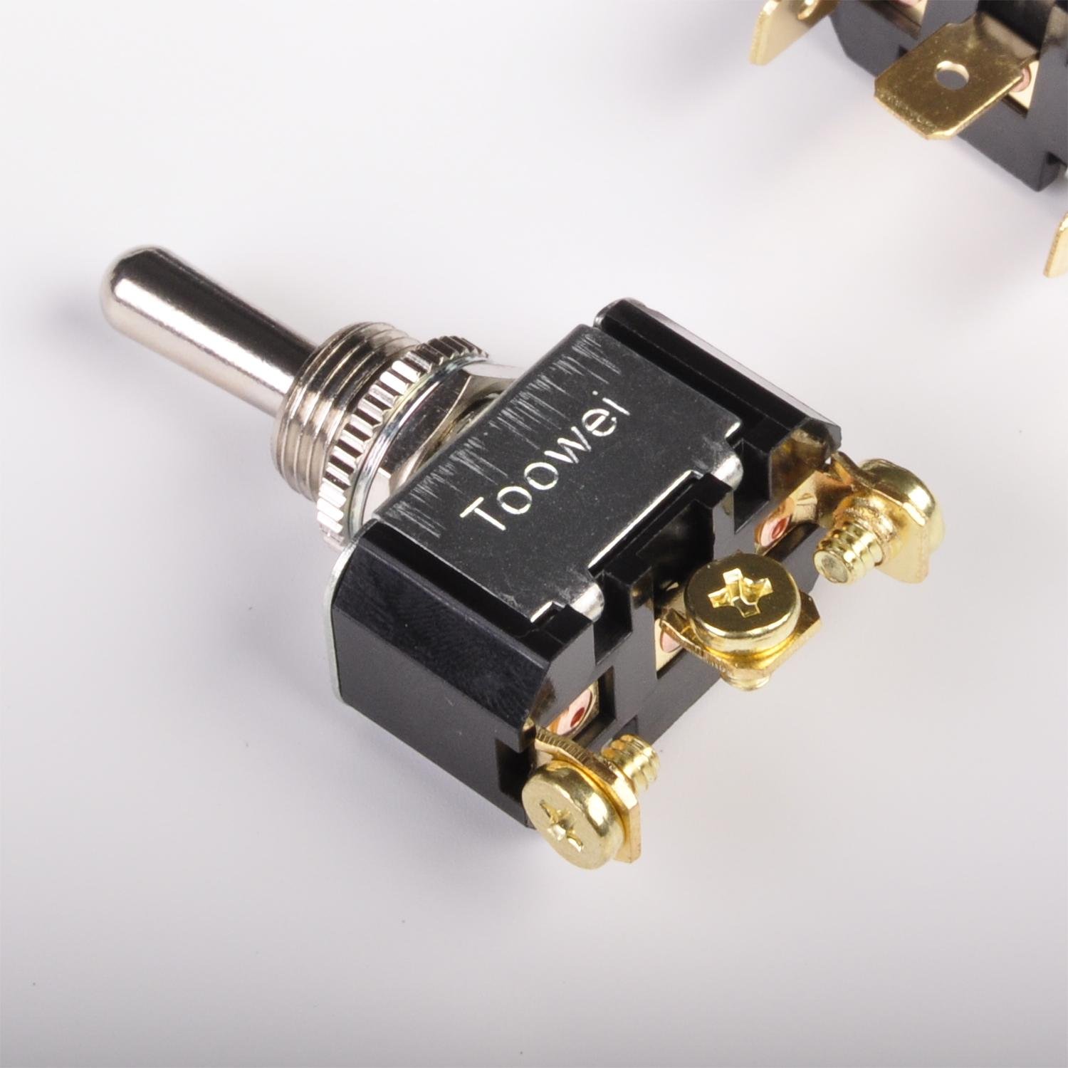 TOOWEI 12v Momentary Toggle Switch Factory Auto Toggle Switch Manufacturer Industrial (on)-off-(on) Toggle Switch Spring Reset