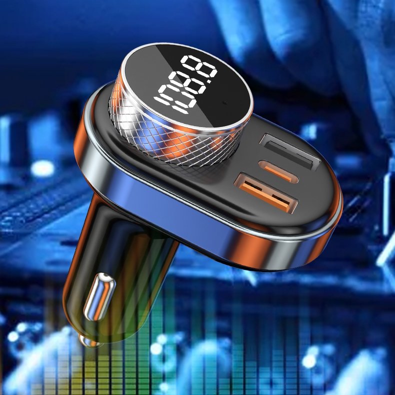 Smart 12/24V Car Adapter Color Screen Hand-Free Call SD/TF Card MP3 Music Player USB Car Charger Kit Bluetooth FM 30W