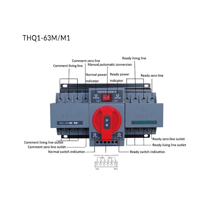 3 Phase Ats Panel 6A 10A 16A 20A 25A 32A 40A 50A 63amp Mcb Automatic Transfer Switch Cb Class Mini Changeover Switch