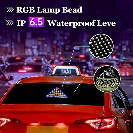 Flexible Display Screen Kit Portable Electronic Advertising Screen Bright Words LED for Car Message