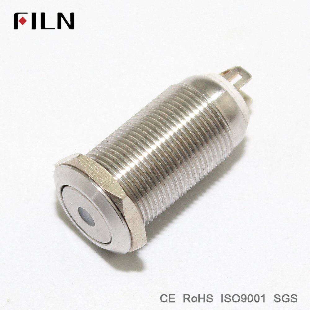 12mm CE Illuminated and Timer Push Button 3V Led Switch Red Yellow Blue Waterproof Ip68 Stainless Steel Button Switch