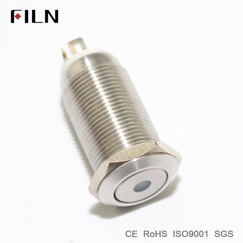 12mm CE Illuminated and Timer Push Button 3V Led Switch Red Yellow Blue Waterproof Ip68 Stainless Steel Button Switch