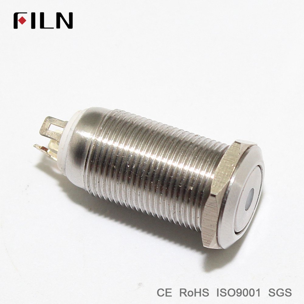 12mm CE Illuminated and Timer Push Button 3V Led Switch Red Yellow Blue Waterproof Ip68 Stainless Steel Button Switch