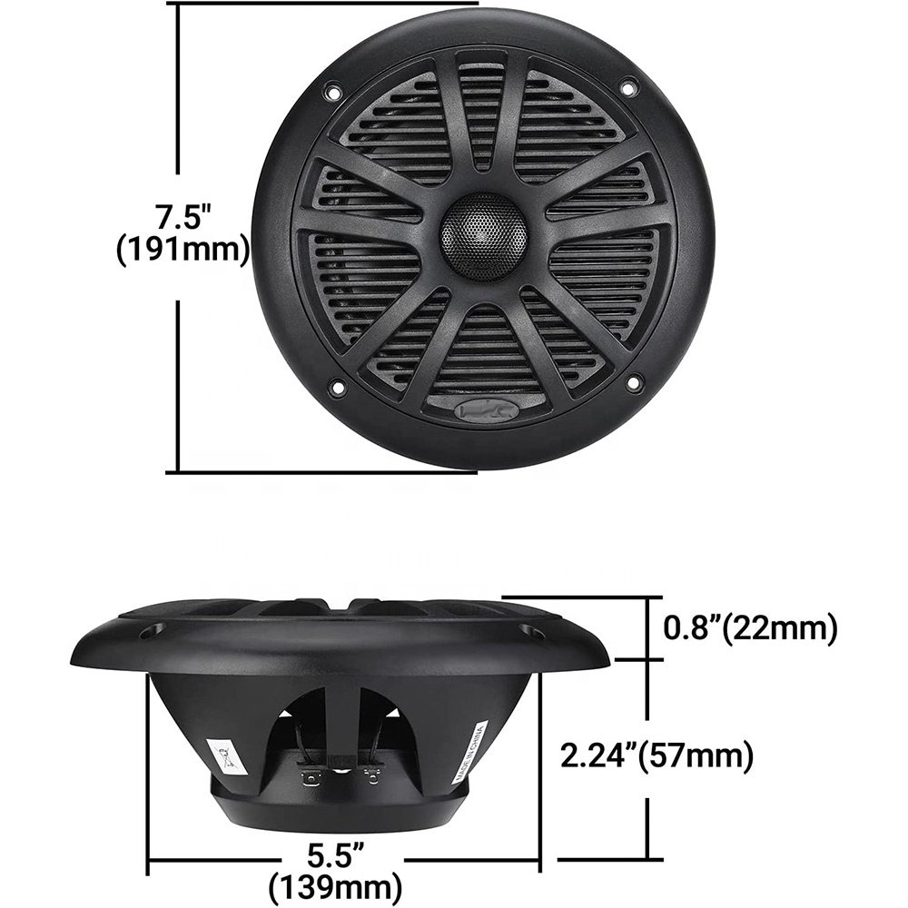 Waterproof Marine Amplified Wireless Bluetooth Audio Controller Kit W/Aux, Mount for Car Truck Motorcycle Boat ATV UTV Golf Cart
