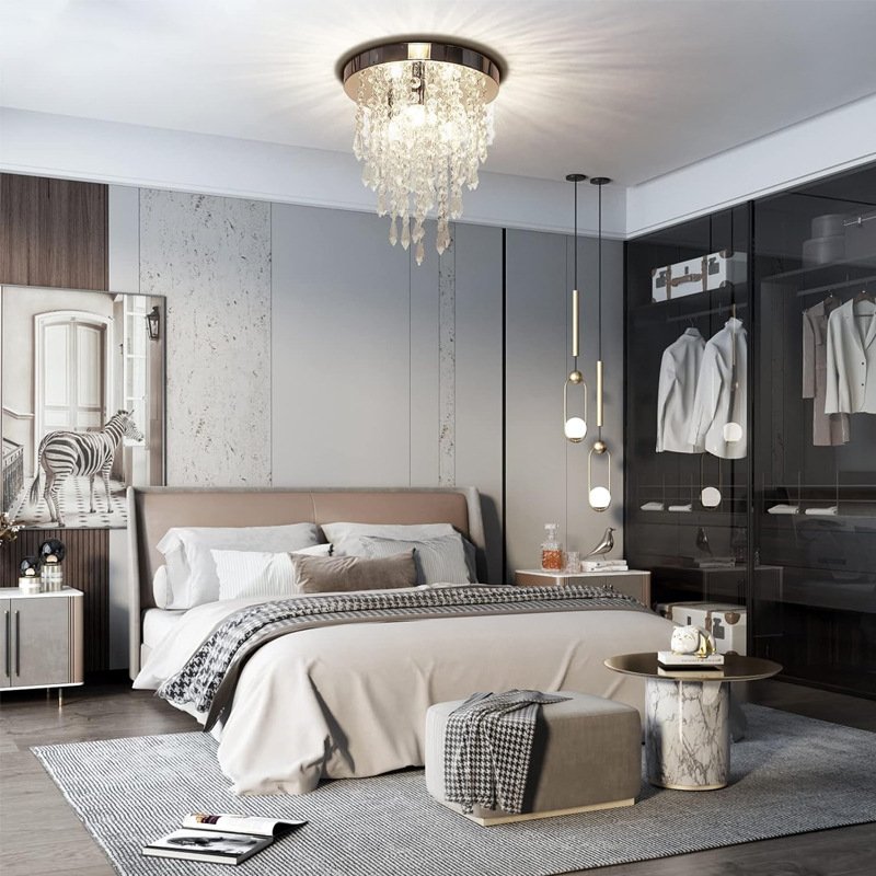 Modern Nordic Decorative Led Chandelier Crystal Ceiling Luxury Lustre Chandelier Light for Hotel Living Room