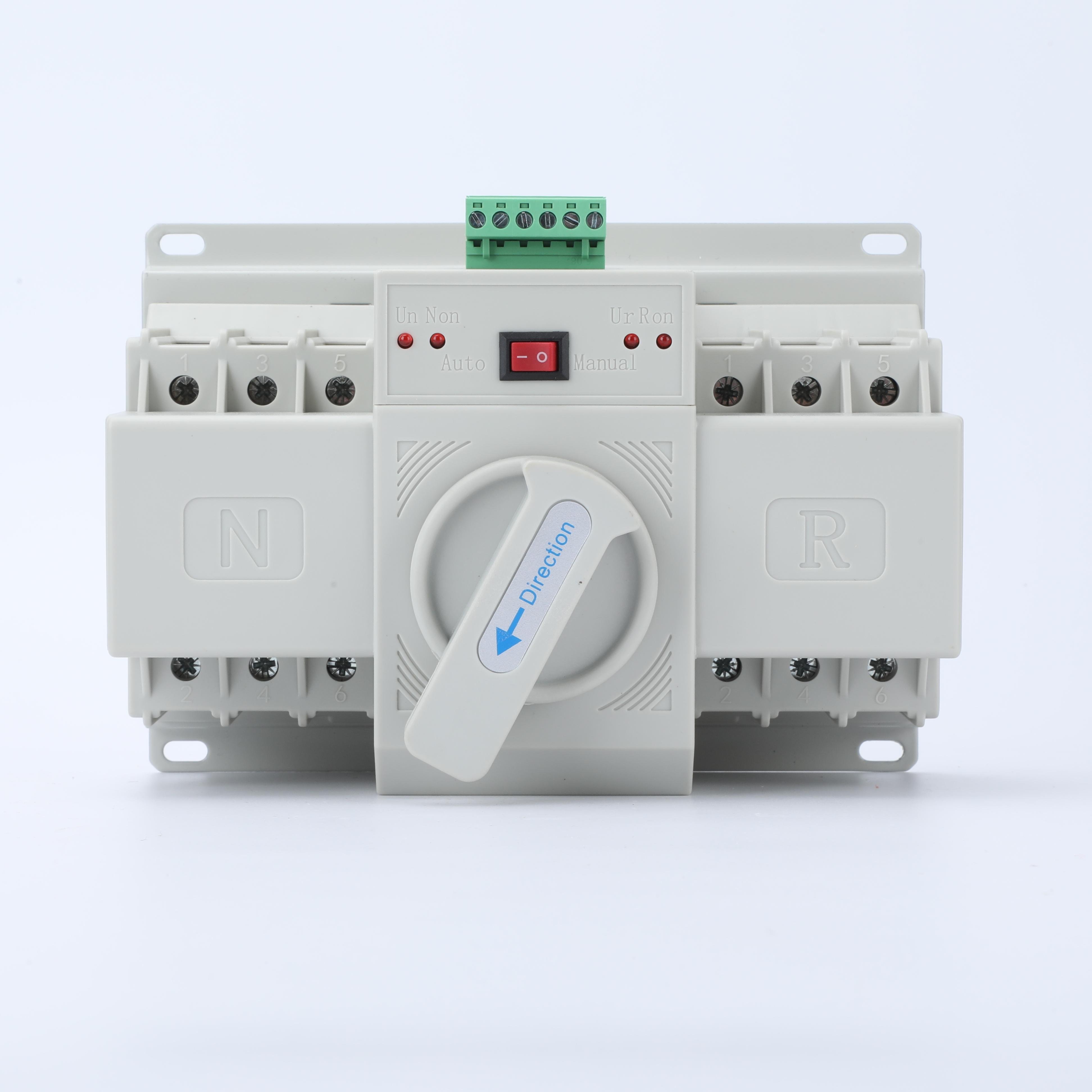4 Pole 63A ATS 220V 230V 4P 63 AMP 50/60Hz Auto/Manual Dual Power Automatic Transfer Switch 4P ATS