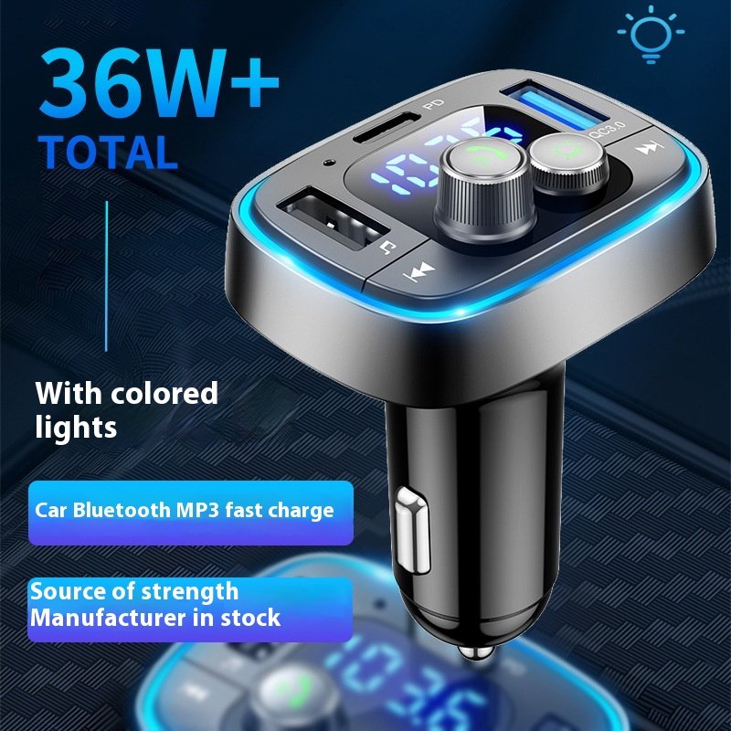36W Fast Charging for Bluetooth Car Player Lantern Digital Display Screen One Three USB 3.0 Ports Apple Pd Fast Charging MP3