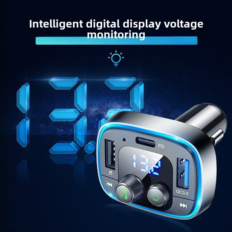 36W Fast Charging for Bluetooth Car Player Lantern Digital Display Screen One Three USB 3.0 Ports Apple Pd Fast Charging MP3