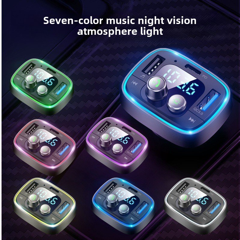 36W Fast Charging for Bluetooth Car Player Lantern Digital Display Screen One Three USB 3.0 Ports Apple Pd Fast Charging MP3