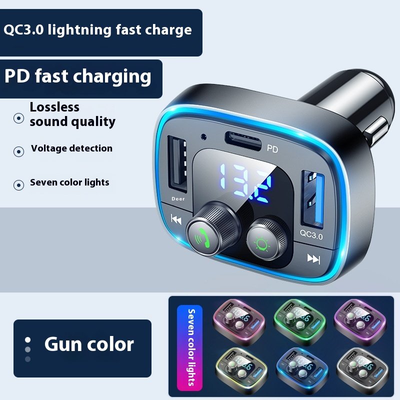 36W Fast Charging for Bluetooth Car Player Lantern Digital Display Screen One Three USB 3.0 Ports Apple Pd Fast Charging MP3