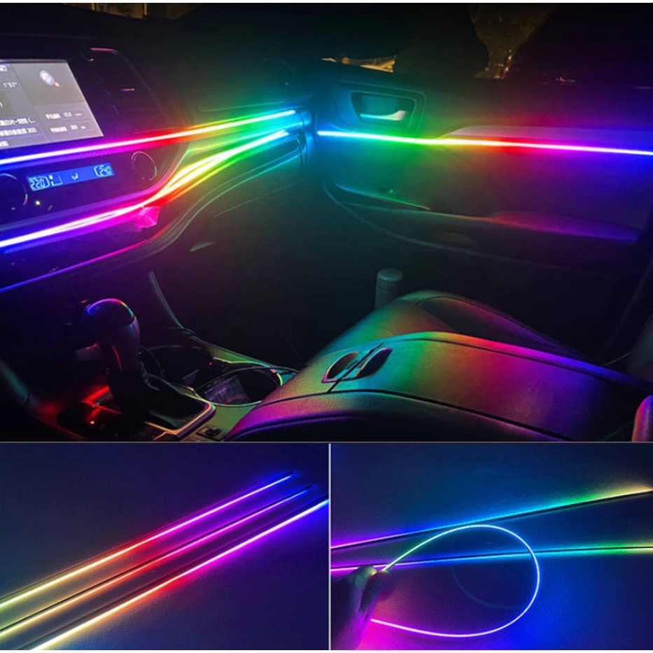 RGB Symphony 3 Zone 18 in 1 Ambient Light Car Atmosphere Interior LED Acrylic Guide Symphony Ambient Light