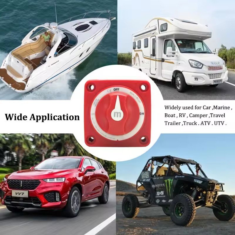 6010 12V 48V Battery ON/Off Disconnect Switch 300A Ignition Protected Heavy Duty Cut off Switch for Marine Auto Battery