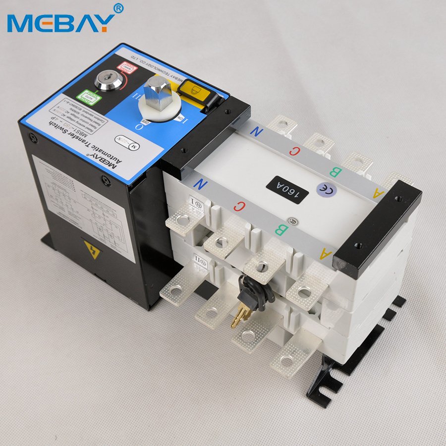 ATS 160A Automatic Generator Transfer Switch Dual Power Changeover Switch 160A 4 Pole