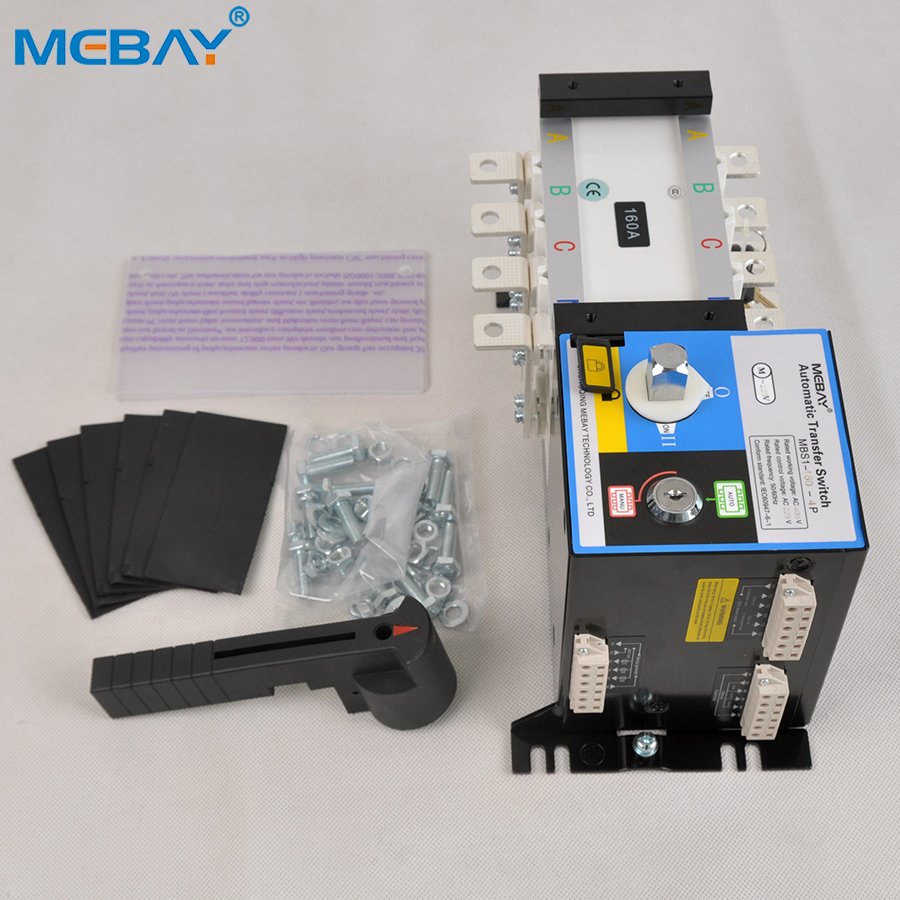 ATS 160A Automatic Generator Transfer Switch Dual Power Changeover Switch 160A 4 Pole