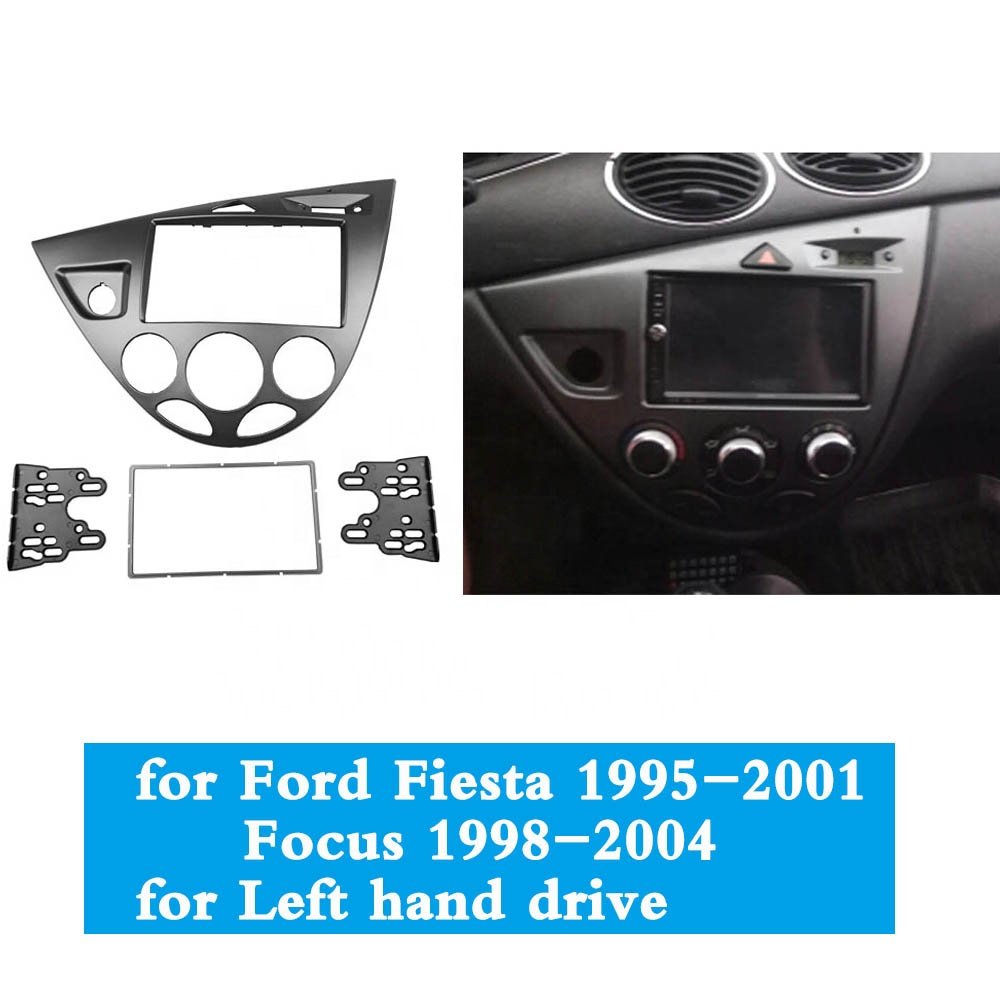 Radio Fascia for 2006 Ford Fiesta Focus DVD Double 2 Din Dash Mounting Installation Trim Kit Frame Bezel Stereo Adapter Cover