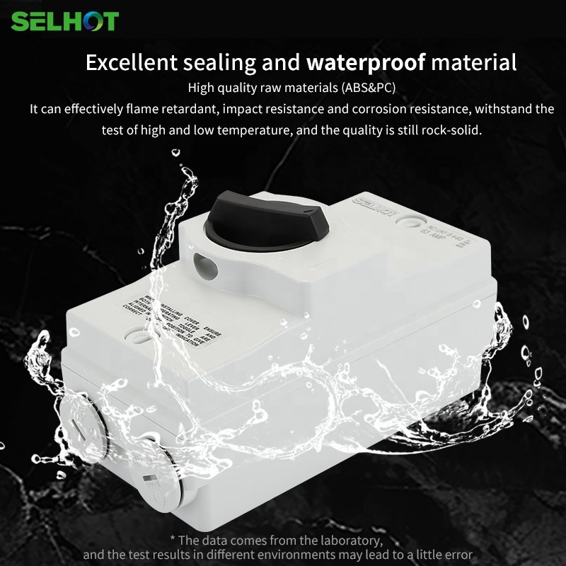New Selhot UKF IP66 Outdoor Waterproof Double Pole 3 Phase 440V AC Isolator Switch 1P/2P/3P/4P Solar Isolator Switch Industrial