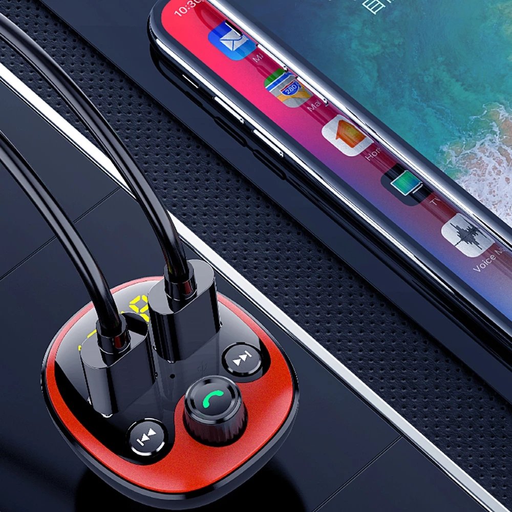 Wireless In-Car FM Transmitter Radio Adapter with MP3 Player Car Kit Handsfree Call Car Charger