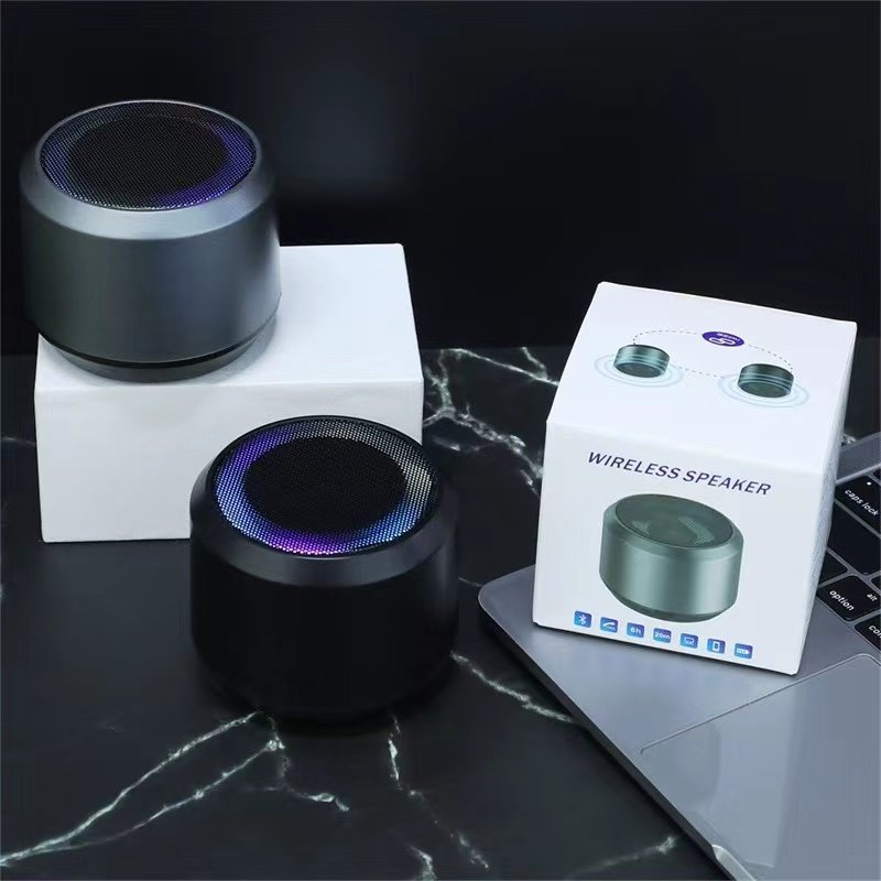 2023 Customizable Wireless Bluetooth round Audio Speaker with USB Charger Promotional