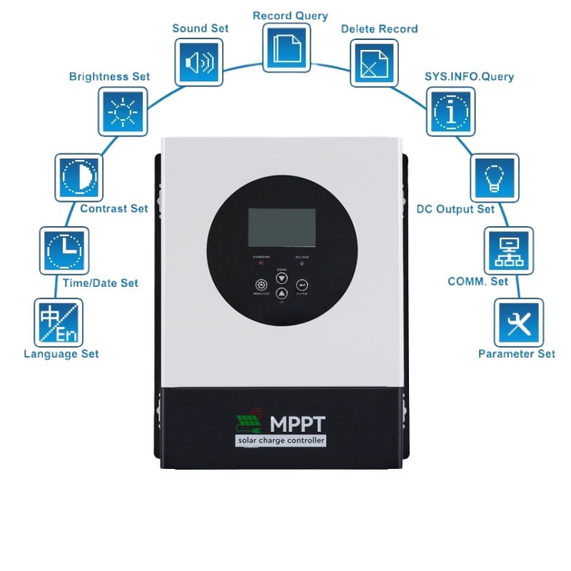 20A 30A 40A 50A Solar Charge Controller 60A 80A 100A 120A PV 230V Auto MPPT Charge Controller