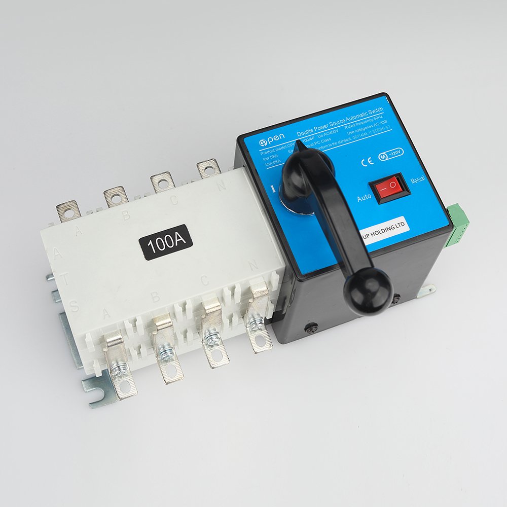 ATS PC Class Automatic Transfer Switch Generator Changeover Switch 3P 4P 160A AC400V Auto or Manual ATS 440V