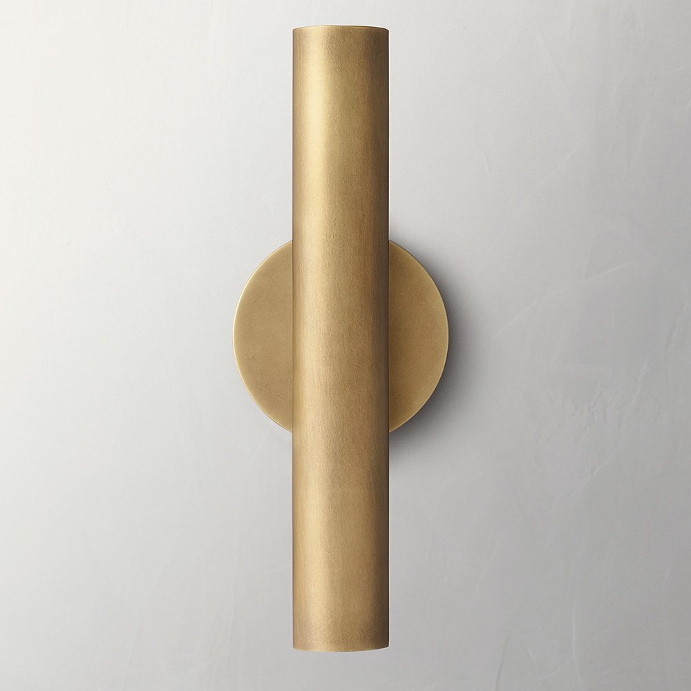 Luxury Modern Outdoor Lighting Nordic Style Art Deco Metal Round Sconce Wall Light Copper for Hotel Corridor Decoration