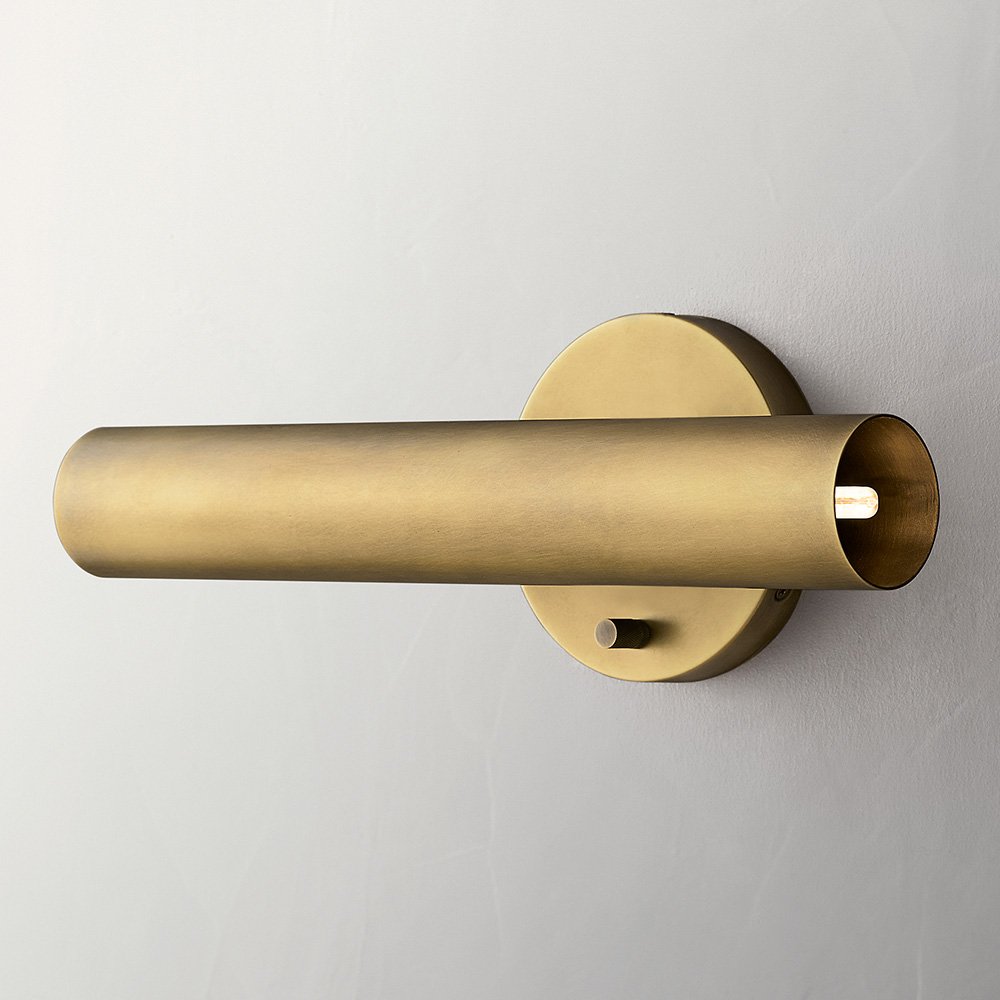 Luxury Modern Outdoor Lighting Nordic Style Art Deco Metal Round Sconce Wall Light Copper for Hotel Corridor Decoration