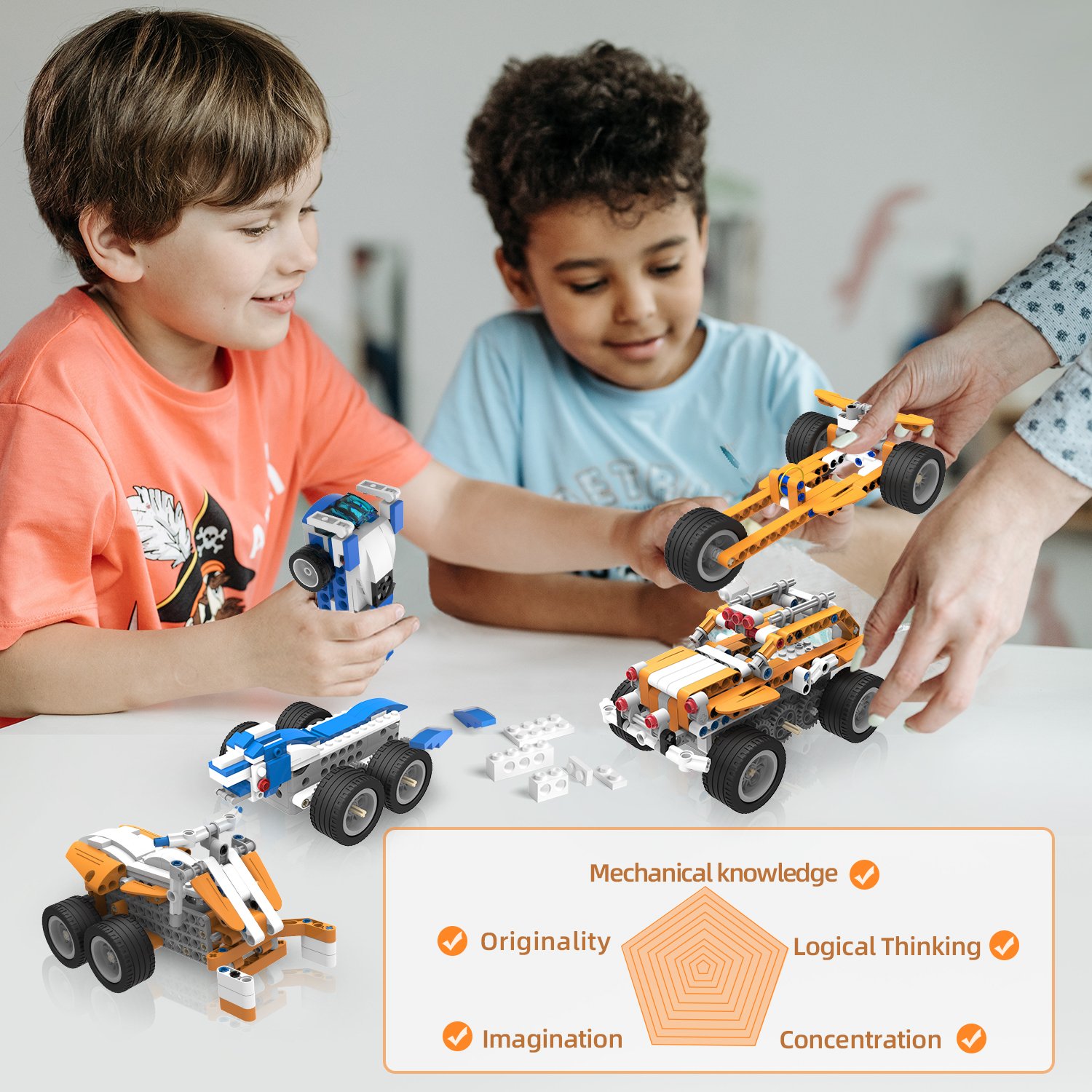 Super Bot Creative STEM Education DIY Coding Robot Kit, Mobile App-Controlled for Kids 6+ Years Old