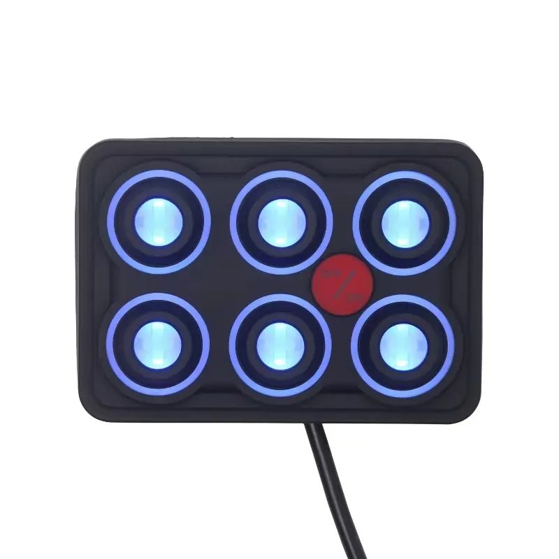 DC 12V 6 Gang Boat Switch Panel With Control Box Switch Panel