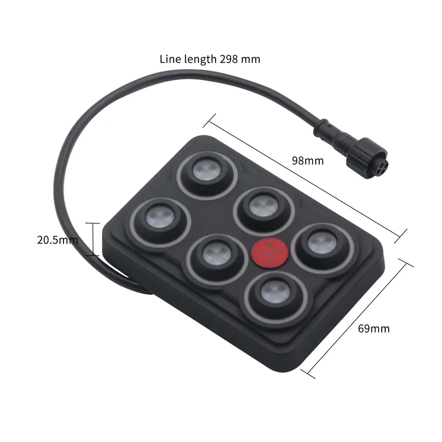 DC 12V 6 Gang Boat Switch Panel With Control Box Switch Panel