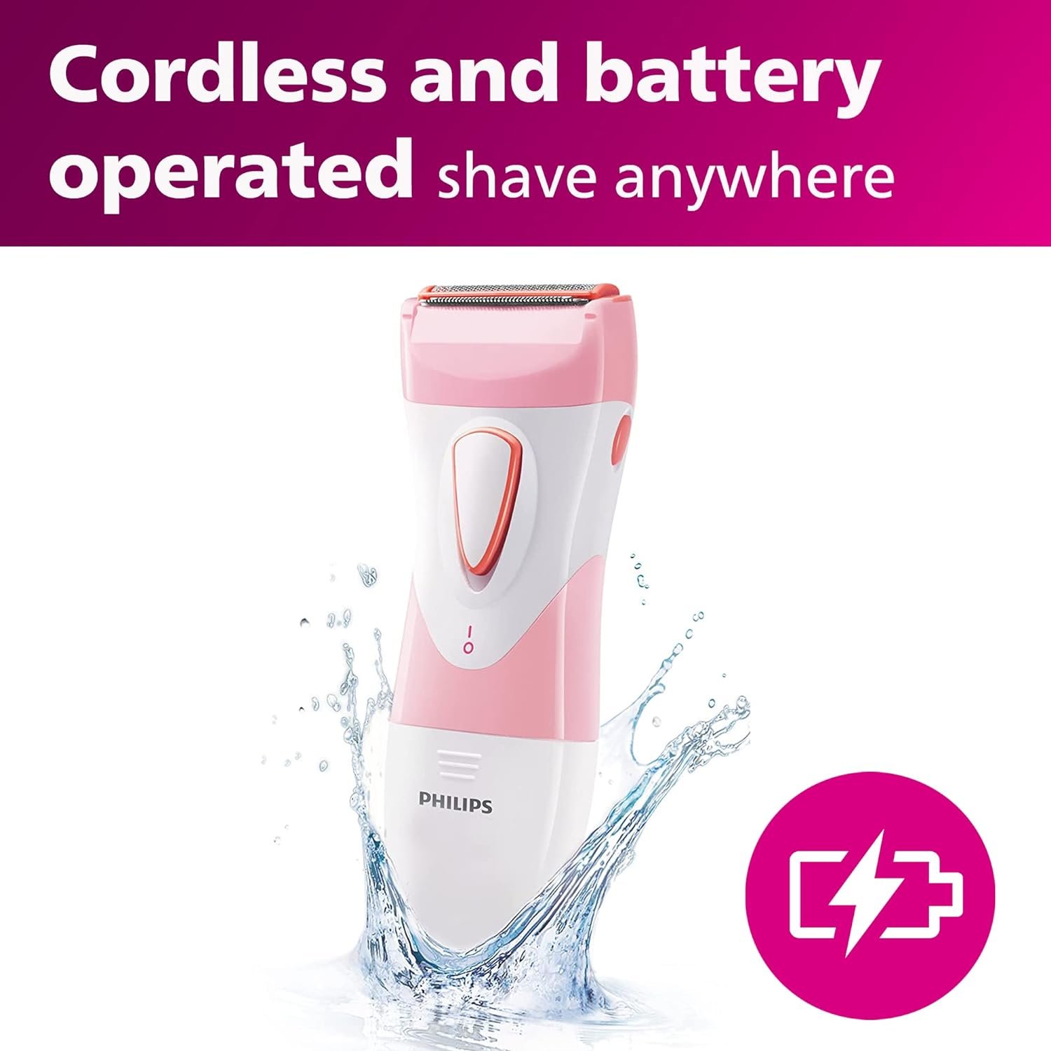 Philips Twin Blade Electric Shaver Cordless Rechargeable with USB Battery Power Source for Face Body Car Beard Bikini Legs