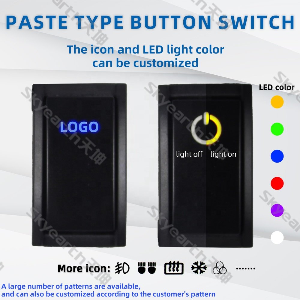 Other Car Accessories Off/ON DC Car Modification Paste Psuh Ship Type Switch Car DIY Paste Type Button Switch
