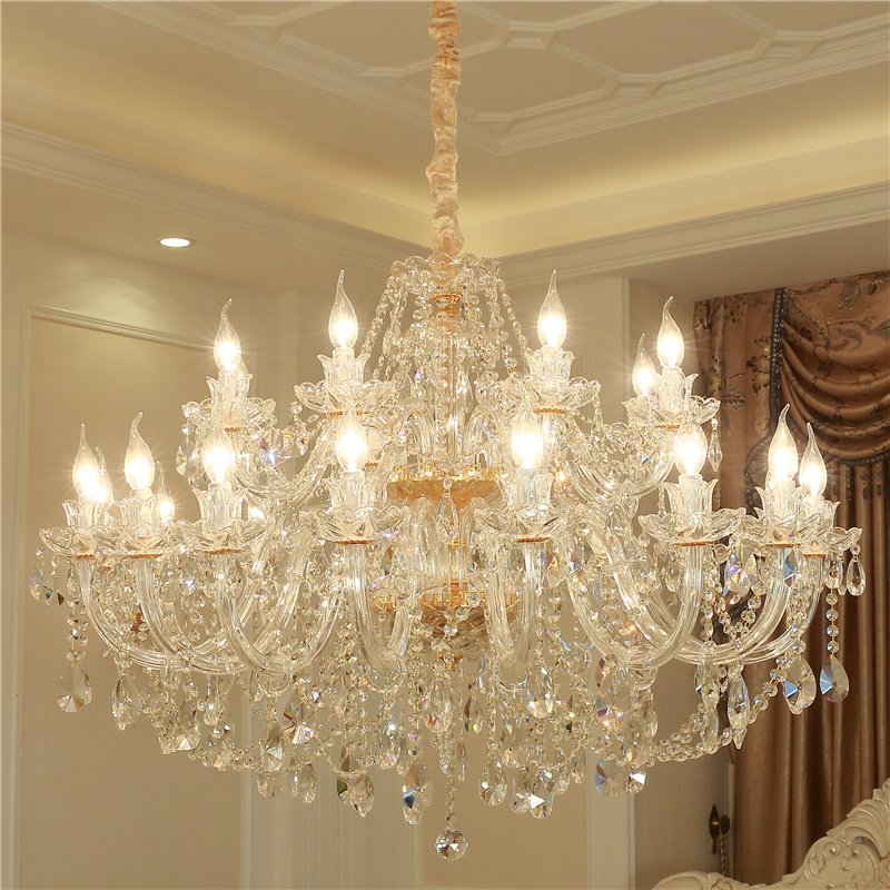 Hot Selling Crystal Chandelier Luxury Hotel Lobby Lighting Chandelier Gorgeous Banquet Hall Decorate Luster Crystal Pendant Lamp