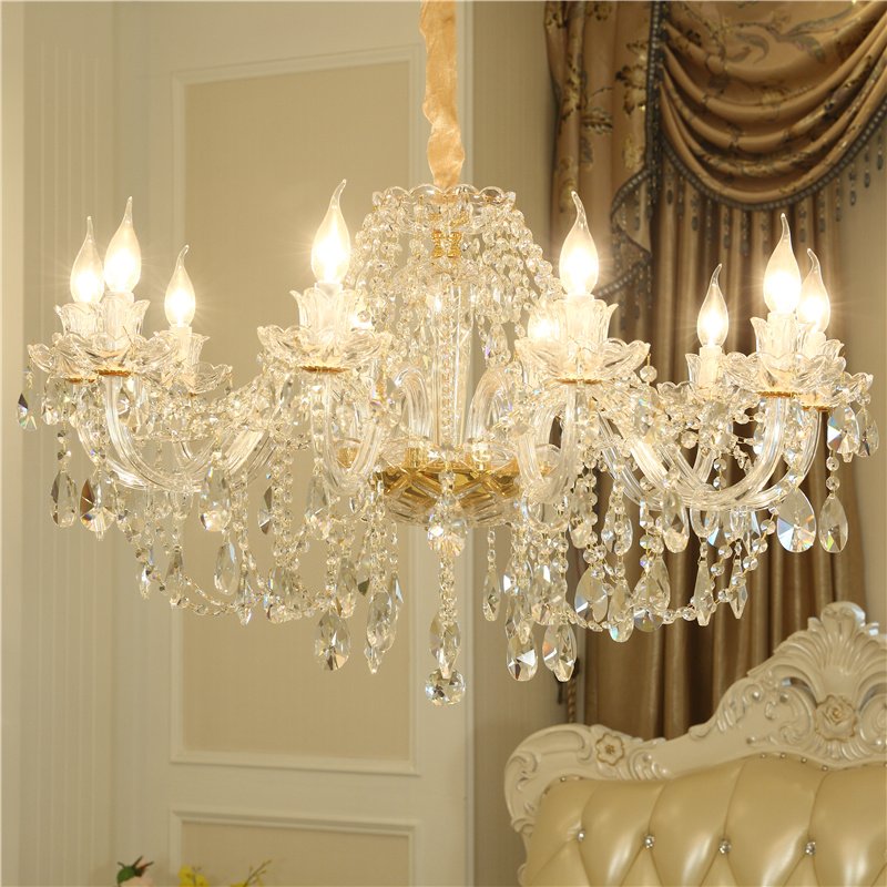 Hot Selling Crystal Chandelier Luxury Hotel Lobby Lighting Chandelier Gorgeous Banquet Hall Decorate Luster Crystal Pendant Lamp