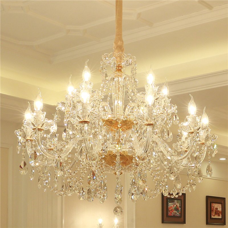 Hot Selling Crystal Chandelier Luxury Hotel Lobby Lighting Chandelier Gorgeous Banquet Hall Decorate Luster Crystal Pendant Lamp
