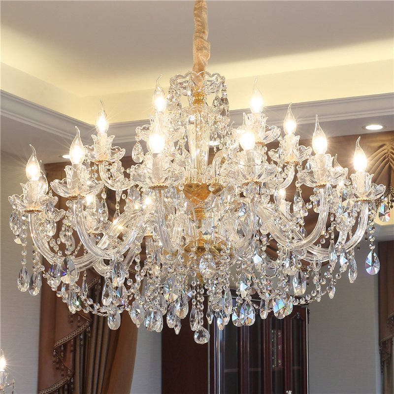 Hot Selling Crystal Chandelier Luxury Hotel Lobby Lighting Chandelier Gorgeous Banquet Hall Decorate Luster Crystal Pendant Lamp