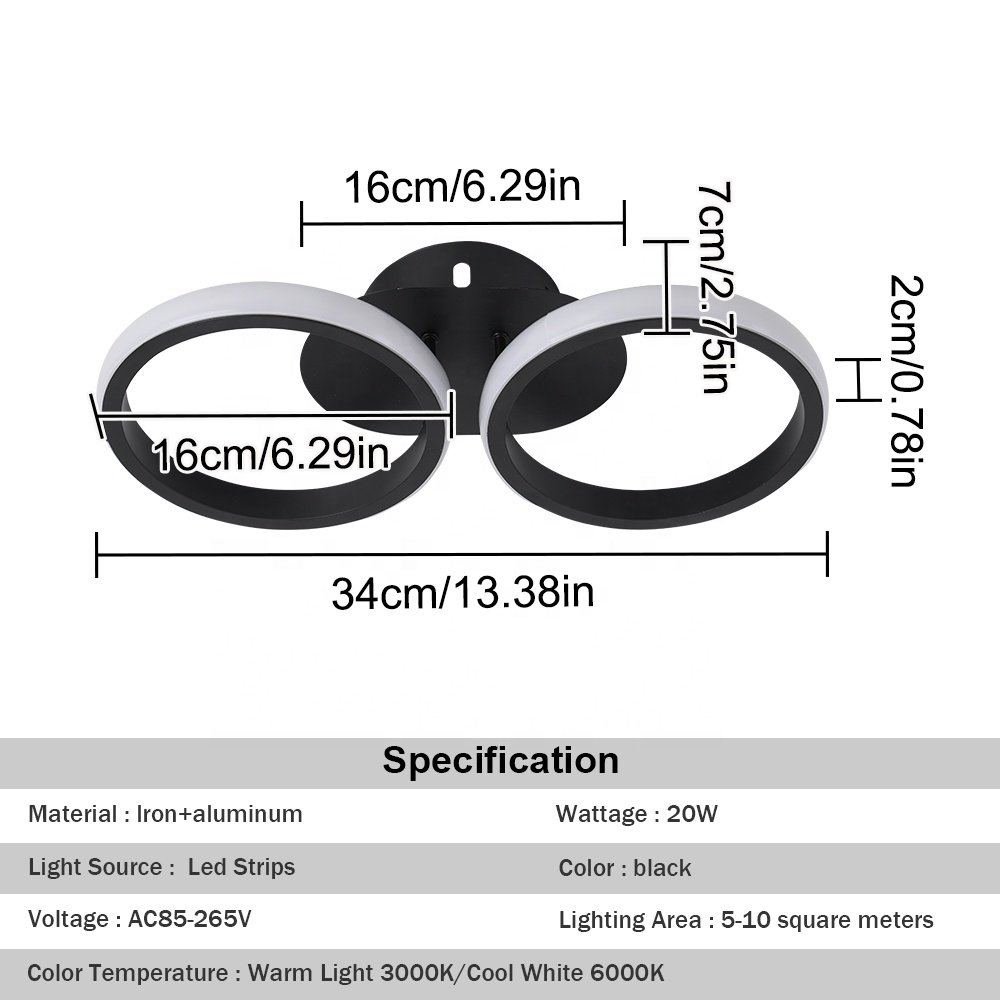 Fixture Modern Light Minimalist 20W Round Flush Mount Simple Led Lighting Ceiling Lamp