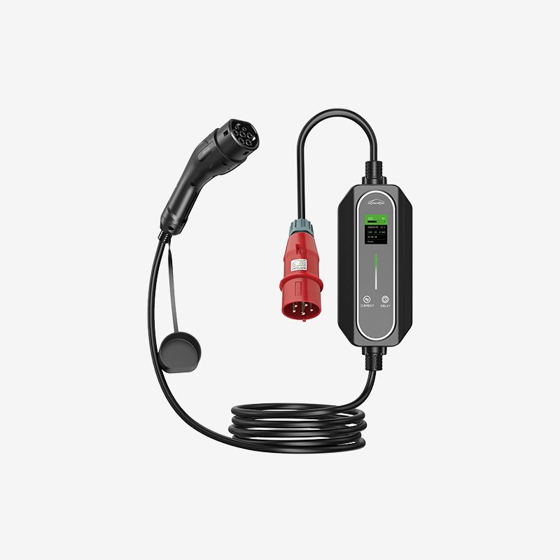 Workersbee Mode 2 Type 2 16A 3 Phase 11kw Portable Ev Charger TPU Cable IEC62196 B-type Leakage protection for Electric Car