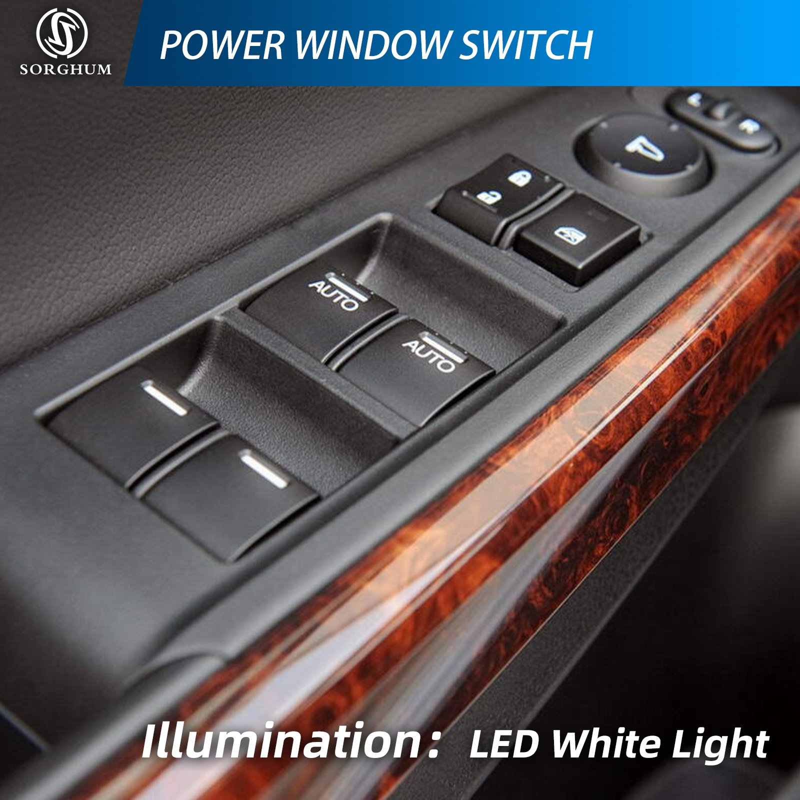 Sorghum 35750-SZA-A31 35750-TA0-A32 35750-TL2-A12 Universal Master Power Window Door Switch for 2008-2015 Honda Pilot EX Acura