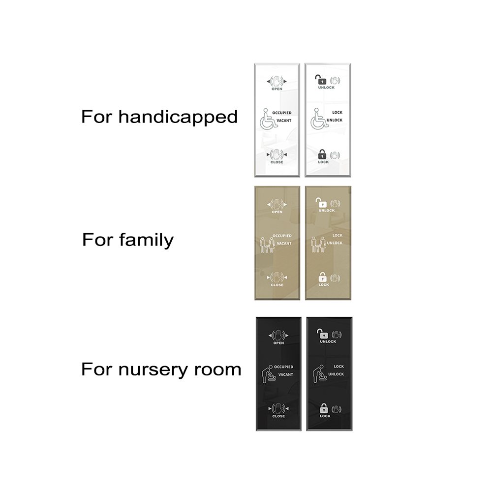 Accessible Toilet Inner Outer Switches Auto Door Control Panel Faceplate Set