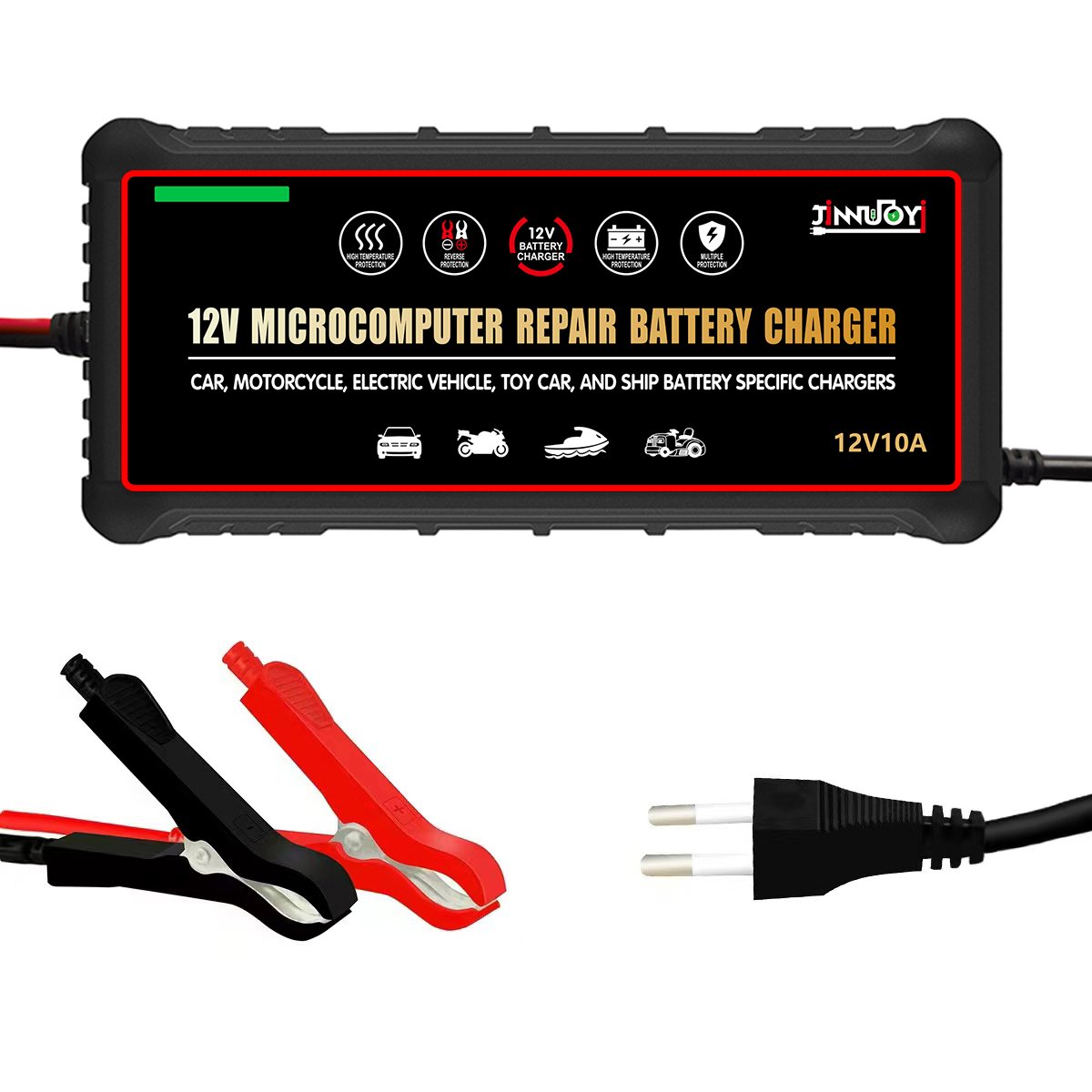 12V10A Lead Acid Battery Charger Car Motorcycle Fully Intelligent Pulse Repair Battery Chargers and Auto Parts LED