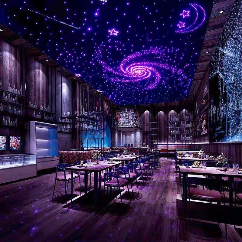 32W Dual Port Meteor Twinkle 800-2400 PCS RGBW LED Fiber Optic Lights Starlight Headliner Kit for Home Theater