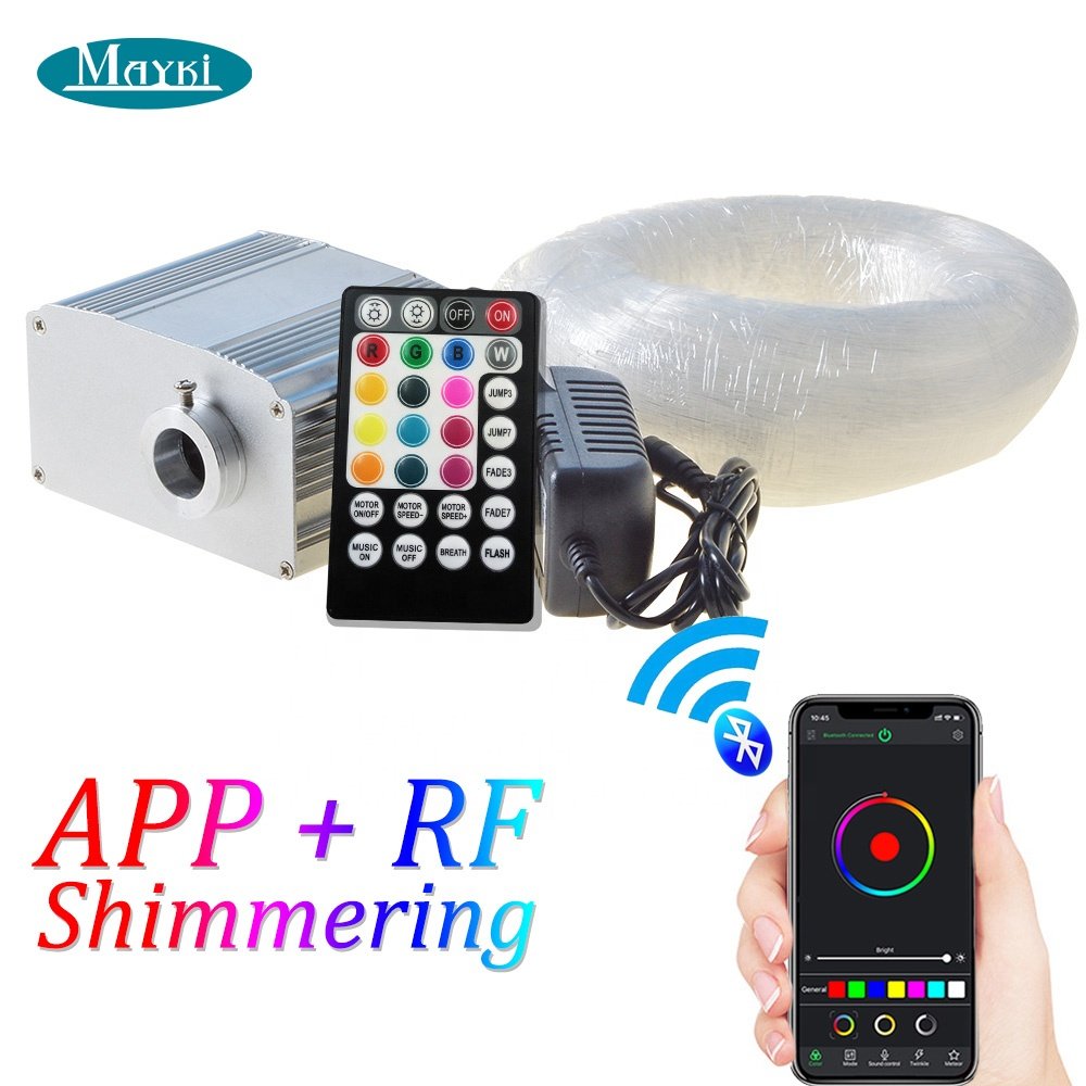 Fibre Optic Car Led Light Star Sky Headliner Twinkle Effect APP Music Control Starlight Headliner Kit