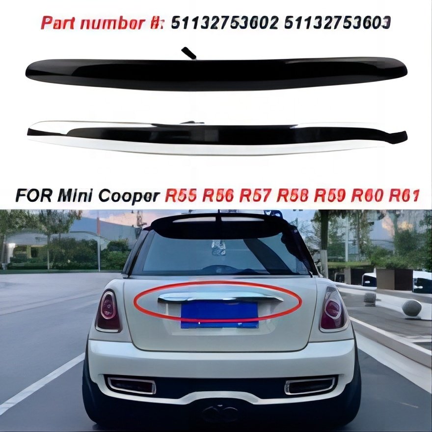 New 51132753603 Chrome Hatch Rear Trunk Handle Replacement Compatible with B-MW Mini Cooper R55 R56 R57 R58 R59 Tail Gate Handle