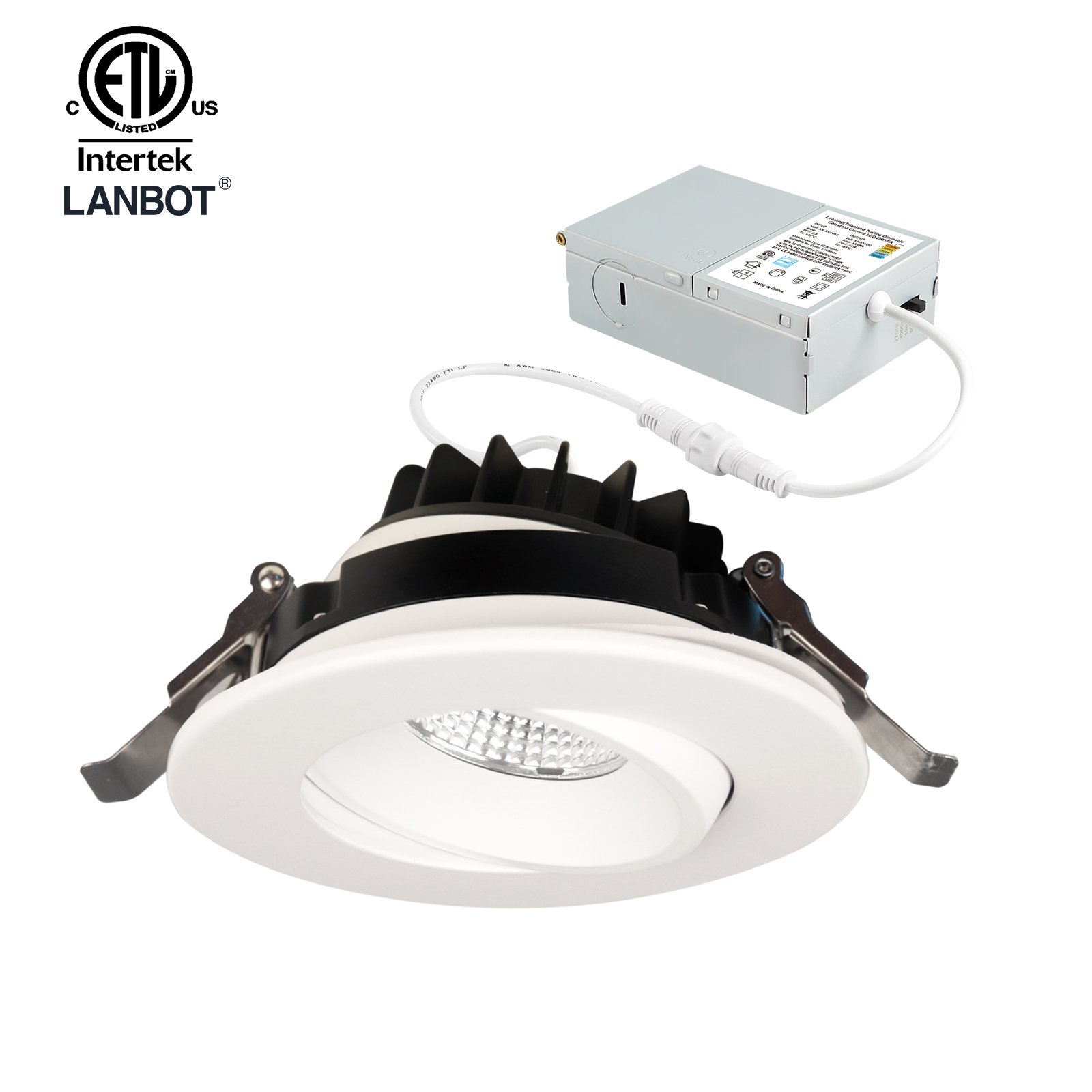 High Quality 4inch 9w Black 3CCT Led Gimbal Spotlight 100v-347v air Tight IC Rated Beam Angle 24 Etl Es Fcc 3000k 4000k 5000k